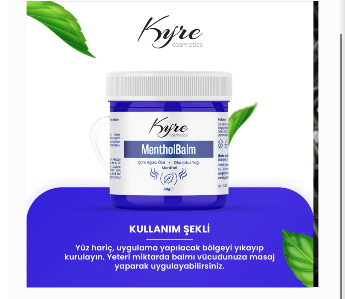 KYRE MENTHOL BALM (KADİR EZİLDİ ÜRÜNÜ) *