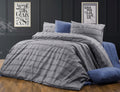 TEK KİŞİLİK NEVRESİM TAKIMI 150*200 GRİ YAZILI *