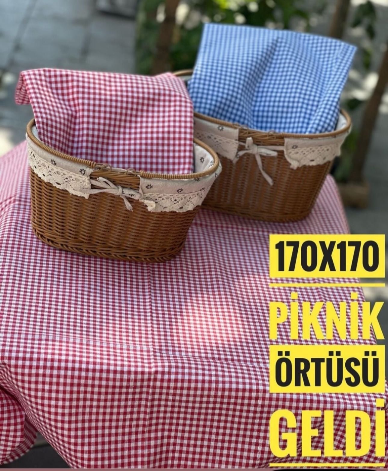 MASA ÖRTÜSÜ 170*170 %100 PAMUK KIRMIZI *
