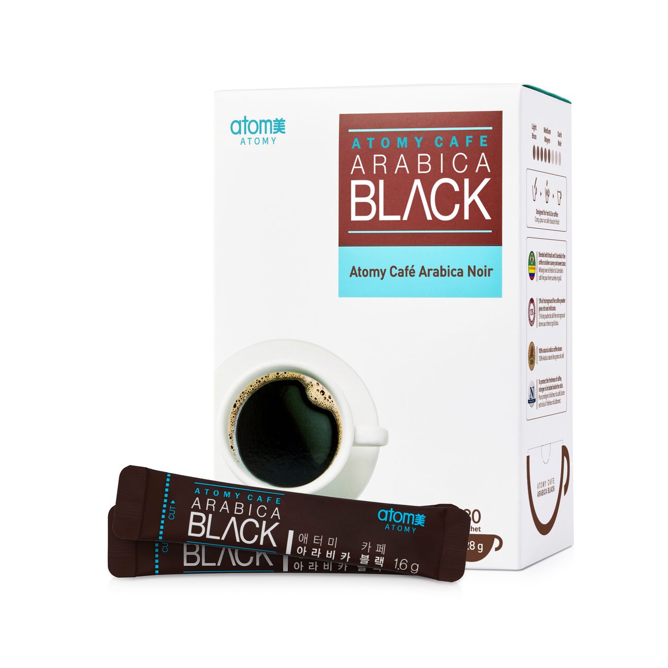 ATOMY CAFE ARABICA BLACK 1,6 G * 80 ADET *