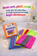Pella 8 li Çok Amaçlı Genel Temizlik Bezi, Mikrofiber (Havlu Bez) 30X30cm*