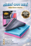 MİSS CLEAN  MİKROFİBER CAM BEZİ 3 LÜ  (40x60 )