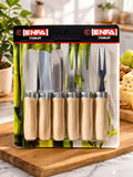 BAMBU SAPLI 6 LI BIÇAK,ÇATAL SETİ 